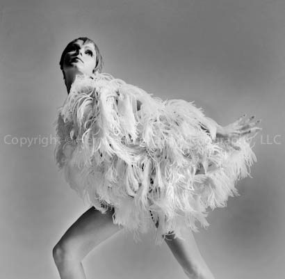 Daniella with feathers